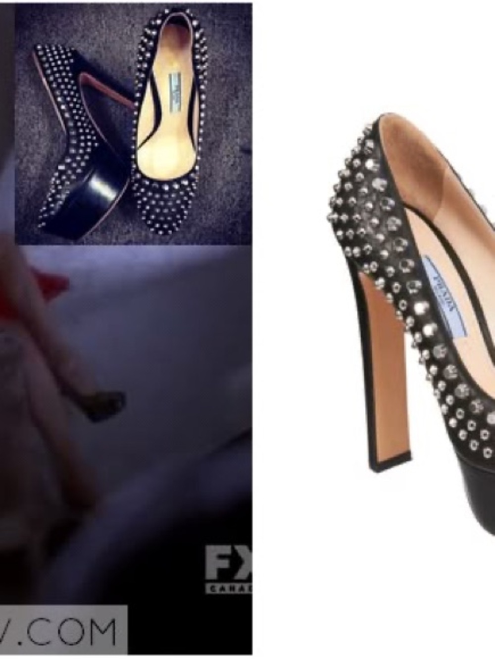 Prada Studded Platform Heels - Picture 3 of 4